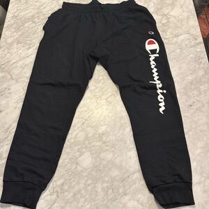 Champion Script XL Black Cuffed Sweat pant